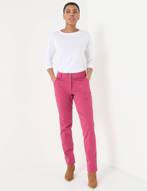 Pantalon chino stretch (prune)