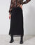 Effen rok in plissévoile, gerecycleerd polyester(**) - grote lengte (zwart)
