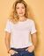T-shirt manches courtes à revers (blanc)
