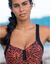 Maillot de bain 1 pièce amincissant - sans armatures (noir / corail)
