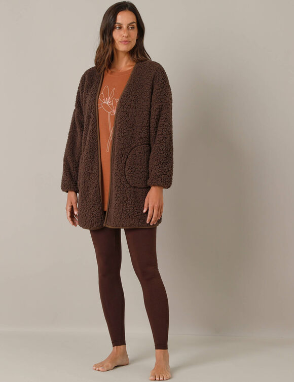 Veste d'intérieur en sherpa  (chocolat)