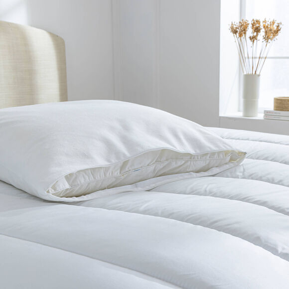 Sous-taie prot&egrave;ge-oreiller ultra absorbant (blanc)