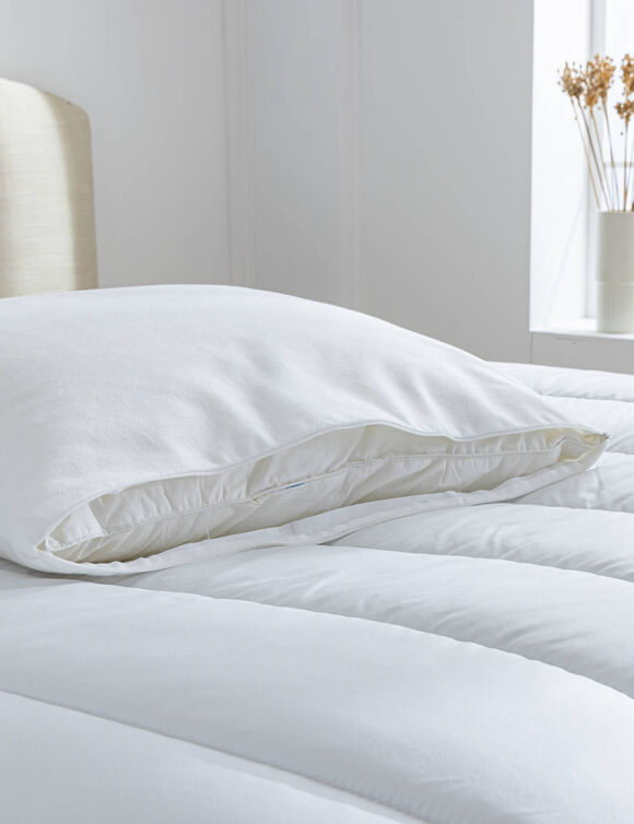 Sous-taie prot&egrave;ge-oreiller ultra absorbant (blanc)