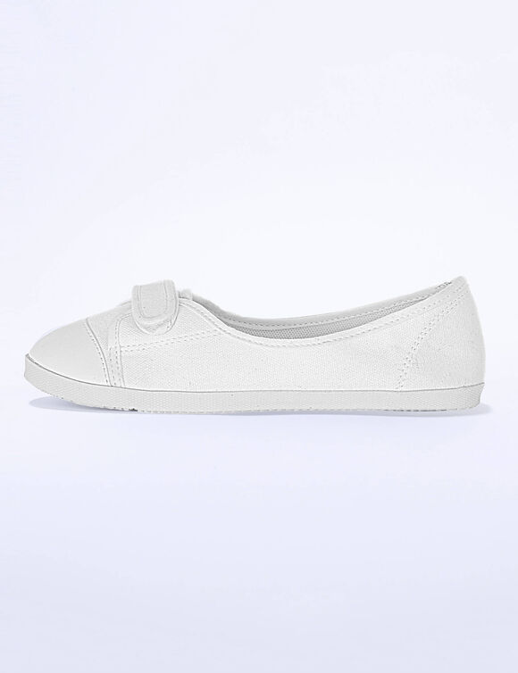 Ballerina's in canvas (wit / wit)