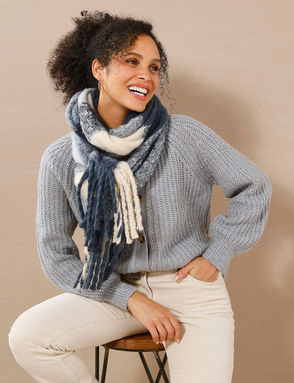 Streelzacht vest in patenttricot (chiné grijs)