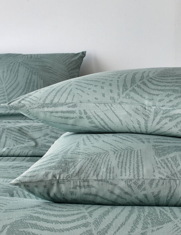 Linge de lit imprim&eacute; Marie coton (eucalyptus)