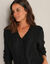 Gilet maille fantaisie, toucher doux (noir)