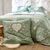 Linge de lit Anceny imprimé coeur - coton (eucalyptus)