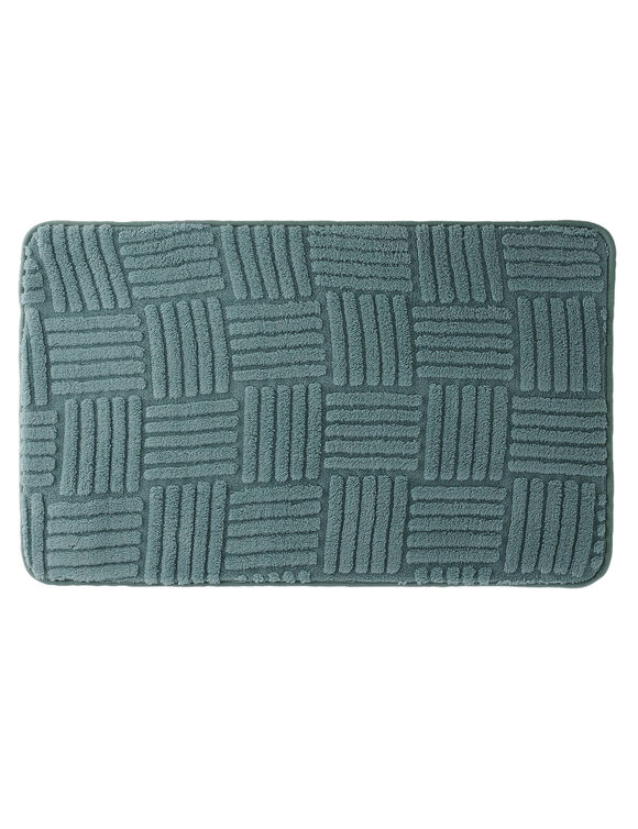 Tapis de bain effet damier (cèdre)