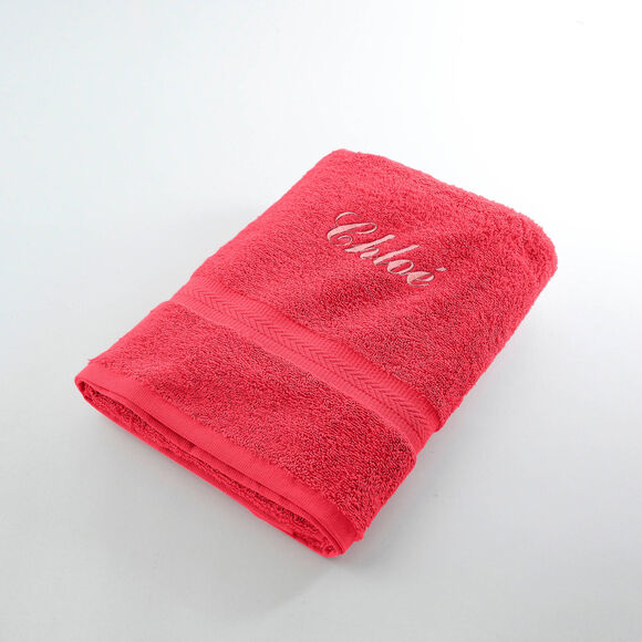 Collection serviettes de bain personnalisables confort moelleux (corail)