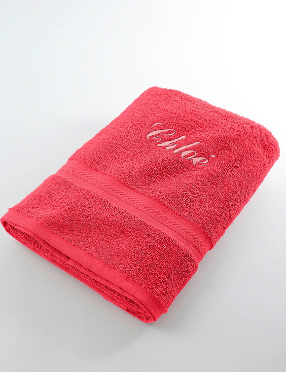 Collection serviettes de bain personnalisables confort moelleux (corail)
