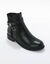 Boots met rits, riempjes en fantasiegespen (zwart)
