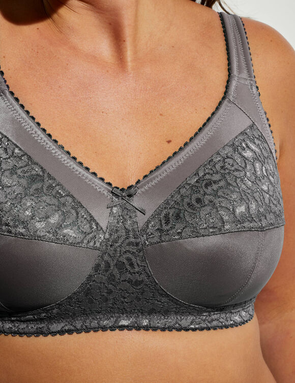 Soutien-gorge grand maintien - sans armatures (anthracite)