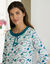 Chemise de nuit imprimé "coeurs" (émeraude)