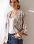 Soepele kimonojasje, tie and dye print (ecru / paars)