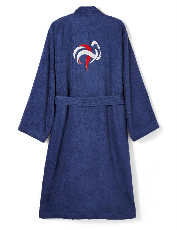 Peignoir de bain adulte FFF&reg; personnalisable (bleu)
