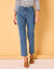 Rechte jeans met 5 zakken (bleached)