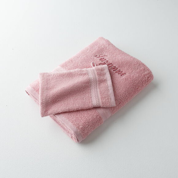 Collectie gepersonaliseerde badhanddoeken &ndash; heerlijk zacht, 420 g/m&sup2; (grijsroze)