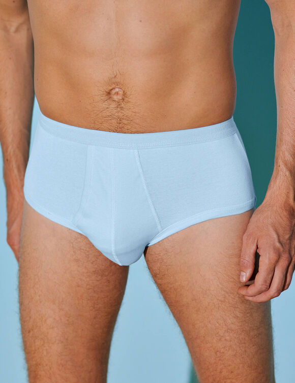 Slip ouvert taille haute - lot de 2 (ciel)