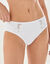 Culotte brod&eacute;e forme midi coton uni Olbia - lot de 2 (blanc)