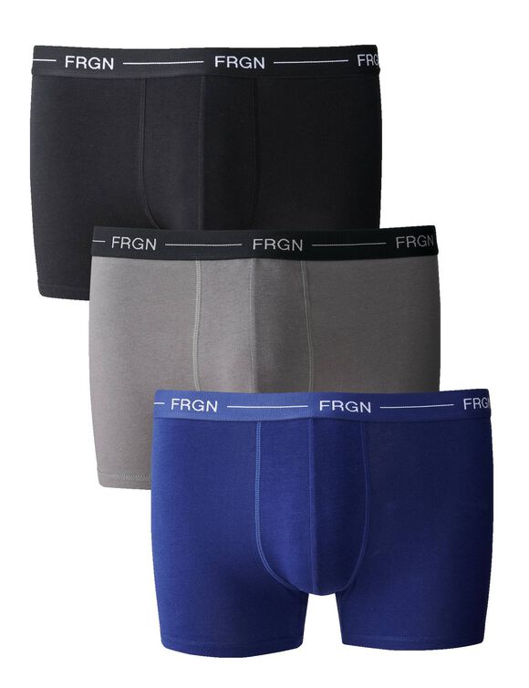 Boxer FREEGUN - lot de 3  (marine + noir + gris)