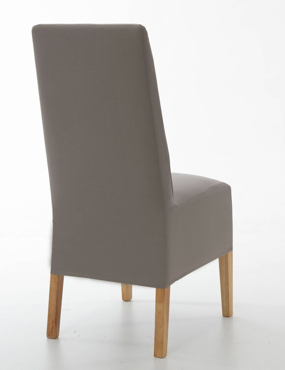 Vitrage met geborduurde pluimen (taupe)
