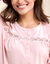 Chemise de nuit longue manches longues unie (rose)