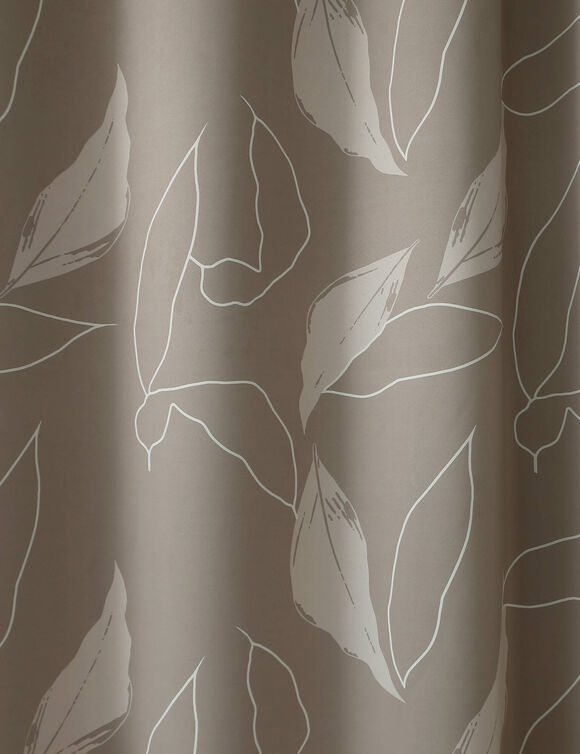 Verduisterend gordijn met bladerenprint (taupe)