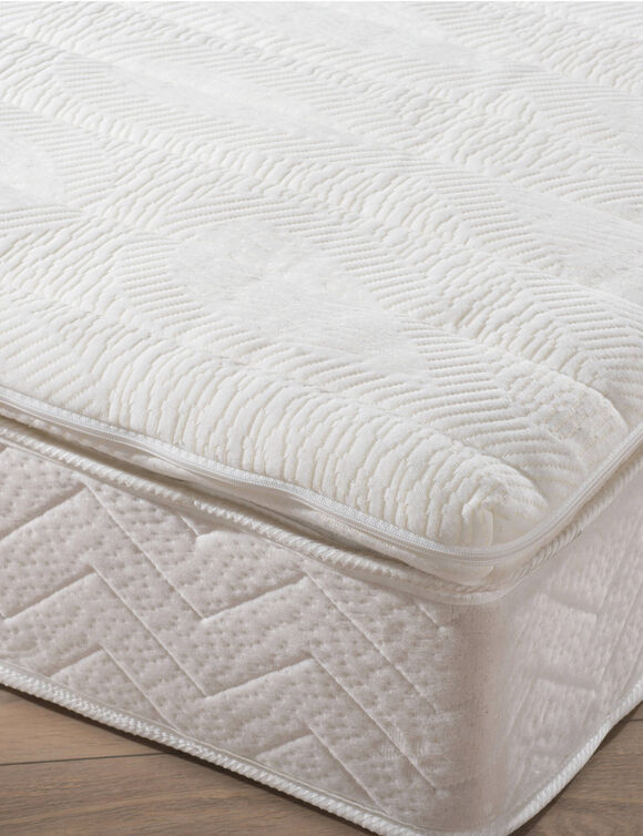 Surmatelas mousse haute densit&eacute; qualit&eacute; prestige (blanc)