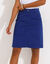 Jupe droite unie, twill (bleu dur)