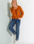 Trui met ajourdetails, pareltricot (honing)