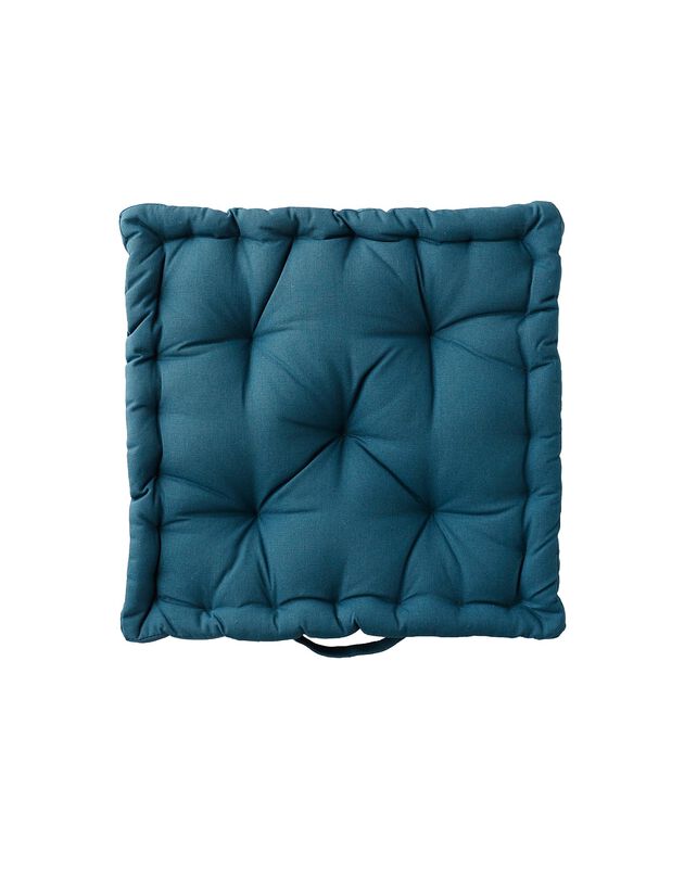Effen vloerkussen (blauw)
