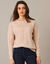 Pull torsadé, maille anglaise (beige chiné)