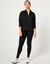 Sweater met rits, opstaande kraag (zwart)