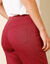 Rechte broek met elastische taille (rood)