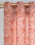 Gordijn met 'pootjes' print (terracotta / naturel)