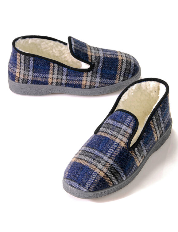 Klassieke pantoffels voor heren - tot maat 47 (marine)
