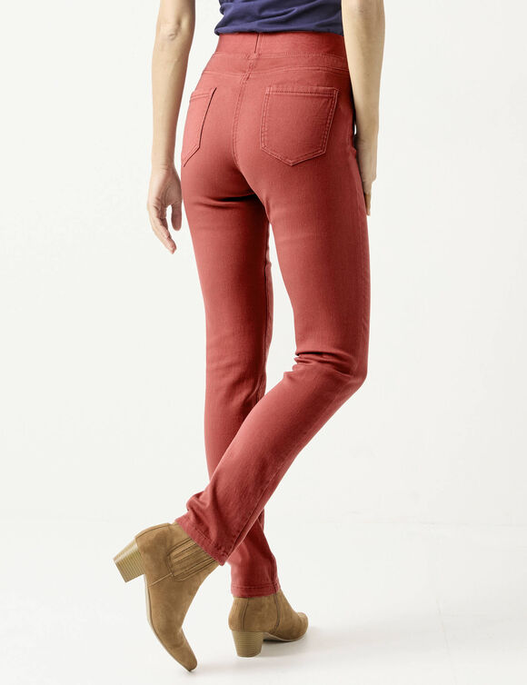 Jegging petite stature - taille élastiquée ultra confort (tomette)