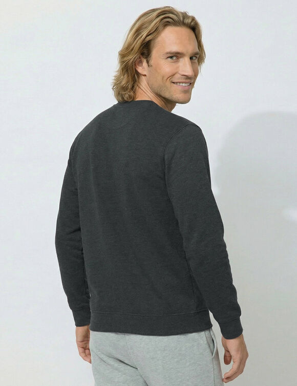 Sweat molleton col rond (anthracite chin&eacute;)