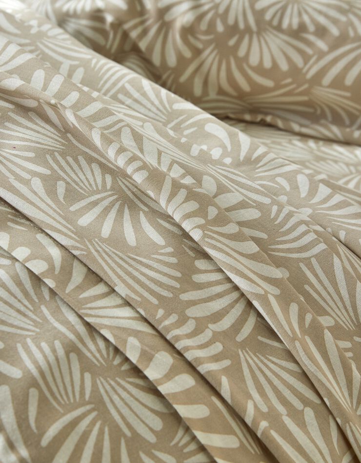 Bedlinnen Vick in katoen met grafisch eprint (beige)