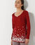 T-shirt met bloemenprint - lange mouwen (kersenrood) T-shirt met bloemenprint - lange mouwen (kersenrood)