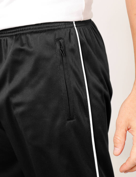 Pantacourt sport microfibre intérieur gratté (noir)
