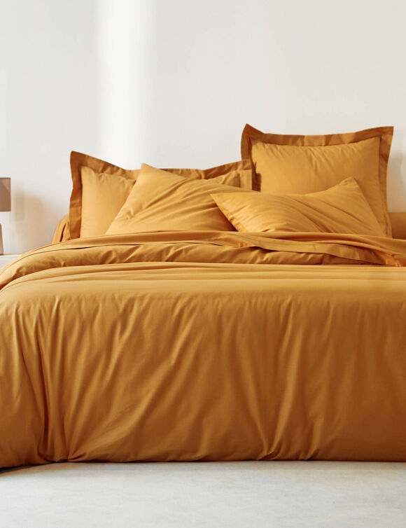 Linge de lit uni - coton 57 fils/cm&sup2; (miel)