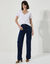 Ruime rechte jeans, hoge taille, grote lengte (stone)