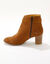 Boots in suèdeleer met hakken (karamel)