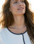 Tweekleurige cardigan met knoopsluiting (ecru / marine)