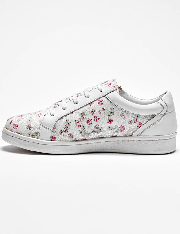 Tennis zippées en cuir perforé (multicolore)