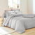 Linge de lit uni coton (gris perle)