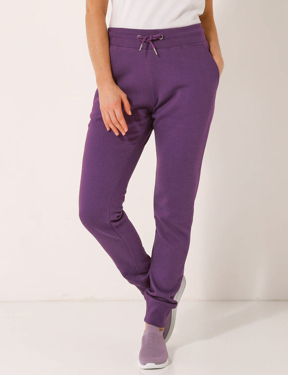 Pantalon jogging en molleton gratté  (violet)