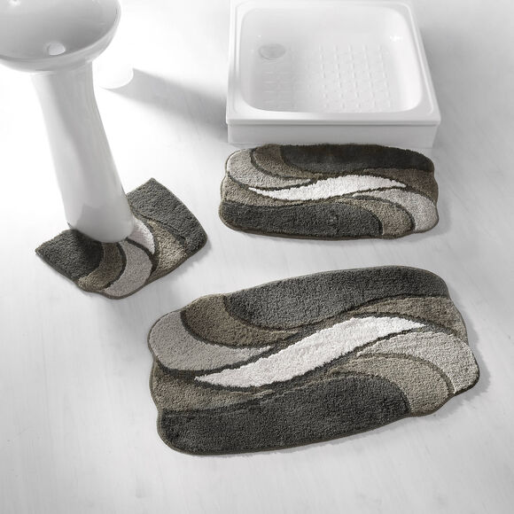 Tapis de bain pétales (gris)